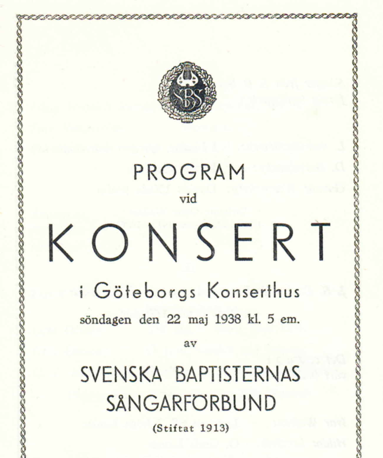 Högtidskonserten i Göteborg 1938